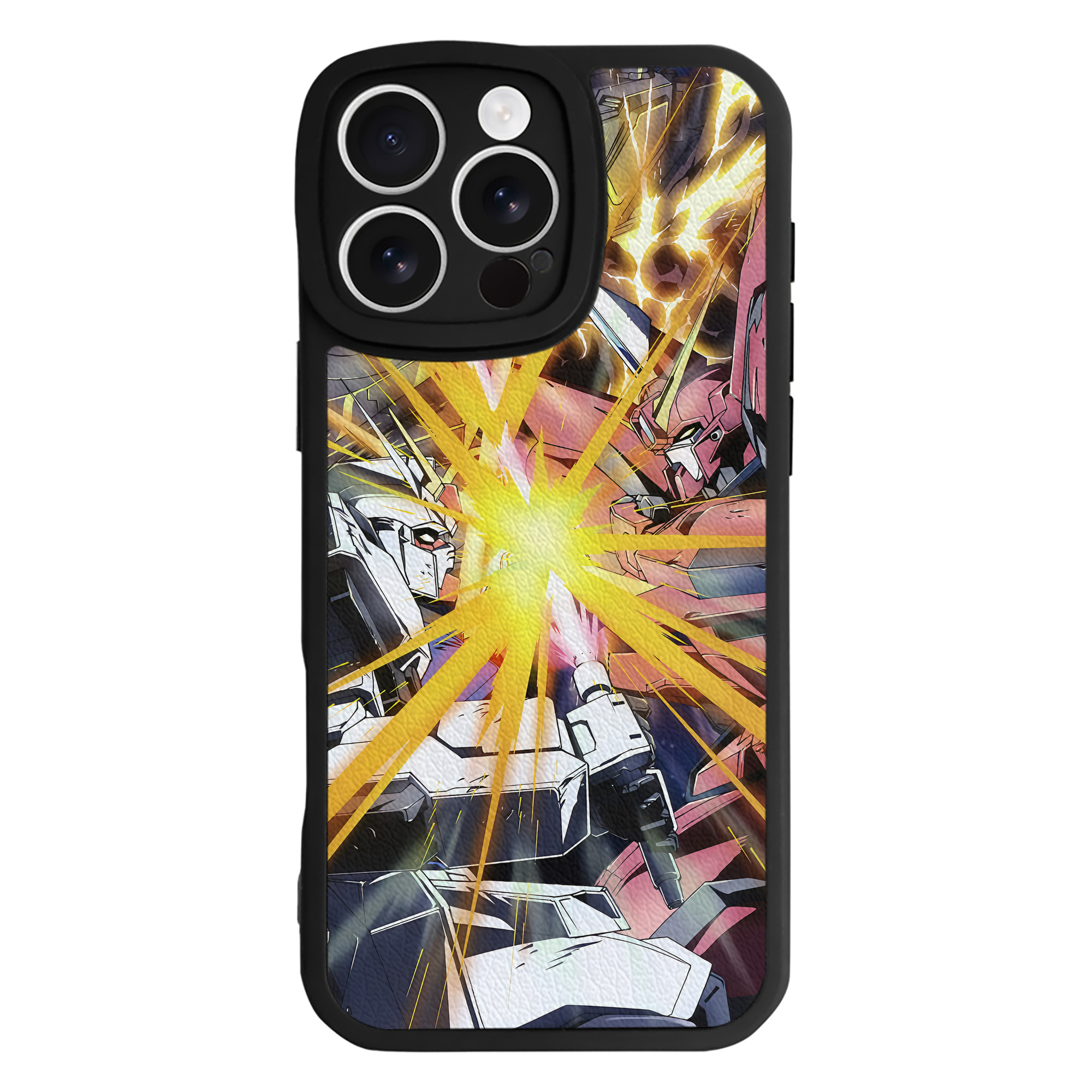 （画像用） 機動戦士ガンダム Mobile Suit Gundam 【iPhone 16シリーズ対応】シリコンスマホケース（レザー調） 材質：シリコン